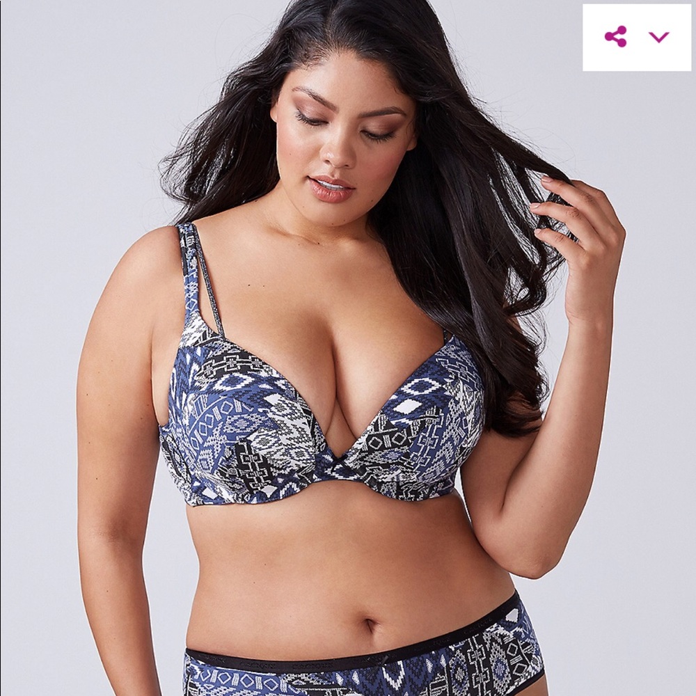 Sexy Aztec Print Glitter-Strap Bra